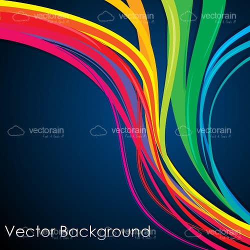 Colorful Curves Abstract Background